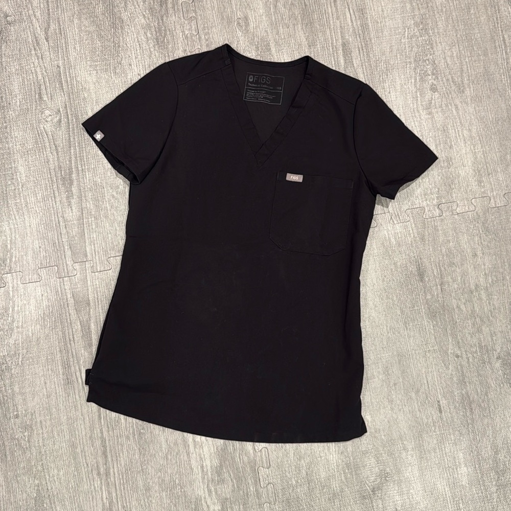 FIGS Scrub Top Black XXS